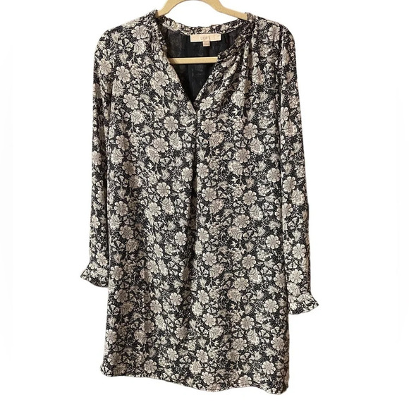 LOFT LONG SLEEVE FLORAL SHIFT DRESS - Picture 1 of 5